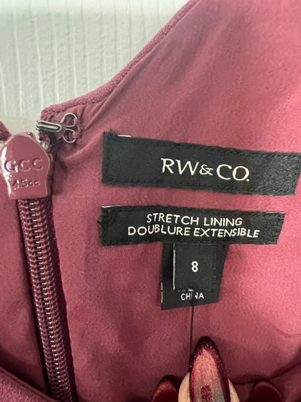 RW&CO. Burgundy Puff-Sleeve Jumpsuit - Picture 3 of 6